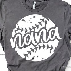 baseball nana svg, baseball grandma svg, baseball svg, funny baseball shirt, grandson, grunge svg cut file for cricut &