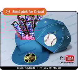 baseball cap box svg, baseball cap template printable, favor box svg, gift box svg, box svg file, baseball hat svg, cric