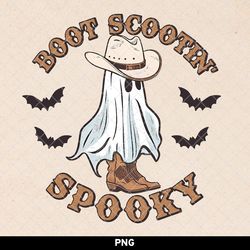 boot scootin spooky png, western halloween png, cowboy ghost png, cute western ghost png
