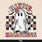 Hippie Halloween png, Retro Ghost png, Retro Halloween Design, Cute Ghost Flowers png, Spooky Ghost png, Cute Halloween Sublimation Design - 1.jpg
