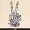 Skeleton Peace Sign png, Skeleton Hand Halloween png, Retro Halloween Design, Groovy Halloween Sublimation, Vintage Halloween png - 1.jpg