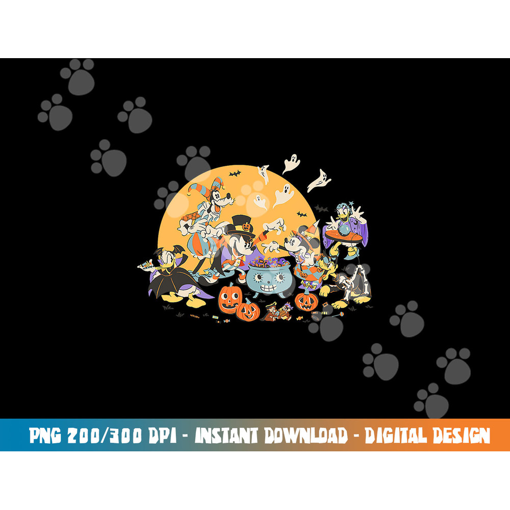 Disney Mickey and Friends Halloween Retro png, sublimation copy.jpg