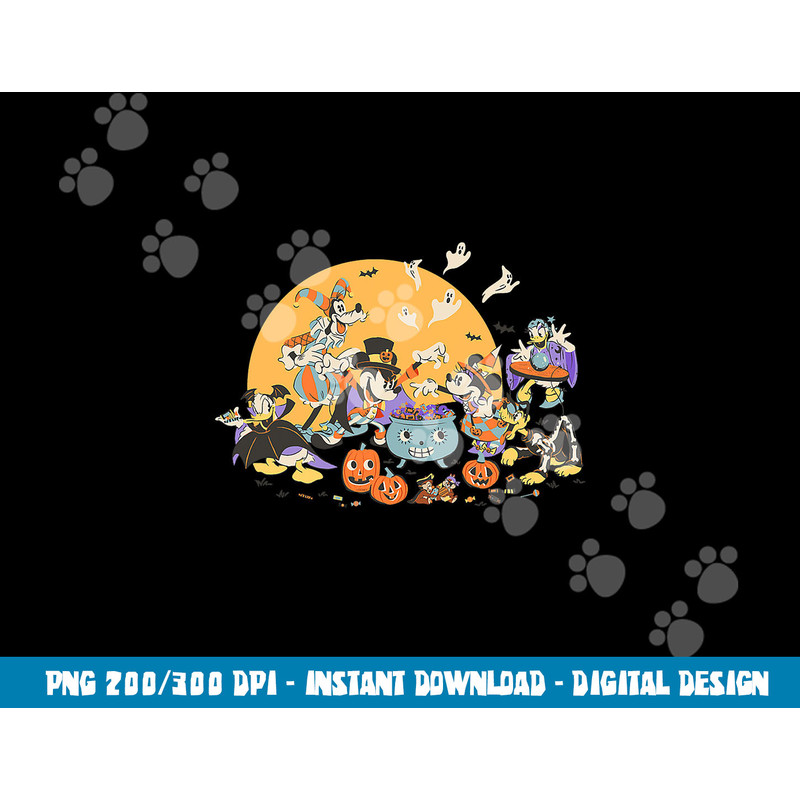 Disney Mickey and Friends Halloween Retro png, sublimation copy.jpg