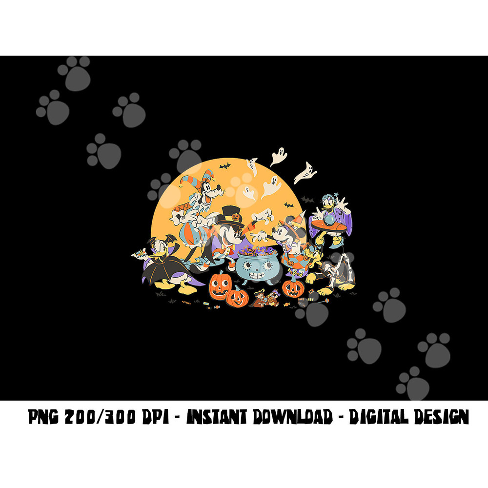Disney Mickey and Friends Halloween Retro png, sublimation copy.jpg