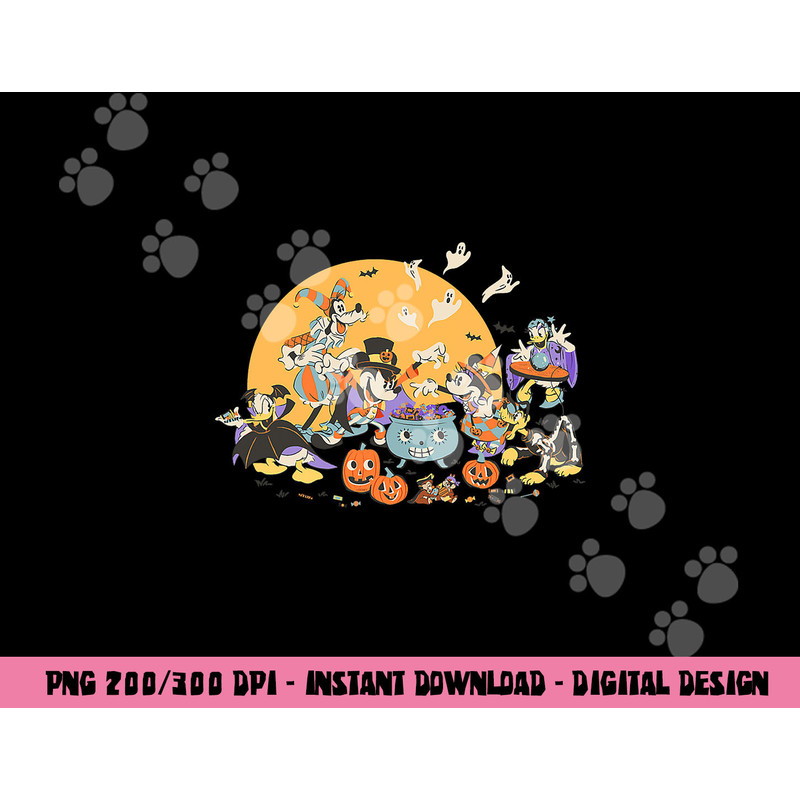 Disney Mickey and Friends Halloween Retro png, sublimation copy.jpg