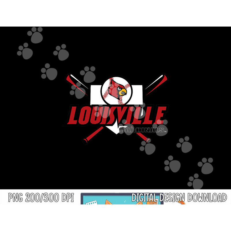 Louisville Cardinals Baseball Bats Officially Licensed png,sublimation copy.jpg