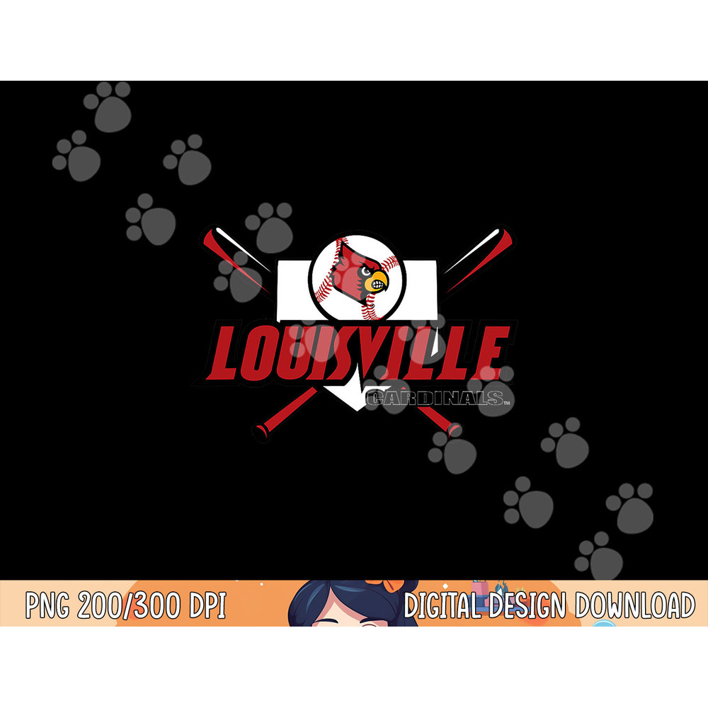 Louisville Cardinals Baseball Bats Officially Licensed png,sublimation copy.jpg