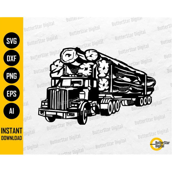 Log Truck SVG | Logging SVG | Lumberjack SVG | Trucker Svg | - Inspire