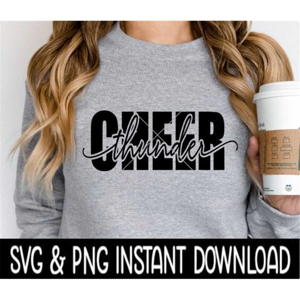 Thunder Cheer SVG, Cheerleader PNG, Cheer Mascot, Cheer Lead - Inspire ...