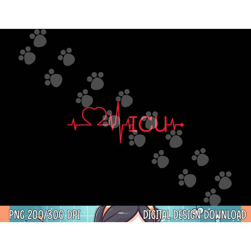 Love ICU Heart beat doctor nurse hospice workers cool png, sublimation.jpg