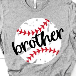 baseball brother svg, little brother biggest fan, baseball svg, baseball shirt svg, grunge distressed svg file for