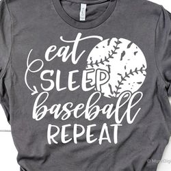 eat sleep baseball repeat svg, baseball svg, baseball season svg, baseball shirt, baseball mom, grunge svg file for cric