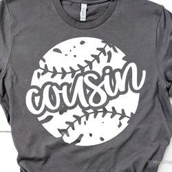 baseball cousin svg, little sister svg, funny baseball svg, girl baseball shirt svg, biggest fan baseball svg for cricut