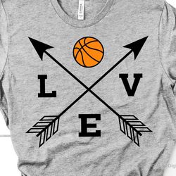 basketball svg, love basketball svg, basketball mom, love basketball, basketball shirt svg, arrows, fan svg file for