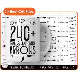 tribal & hand drawn arrows svg bundle, arrows svg, love arrow, arrow clipart, circle arrow svg, boho arrows svg, cricut