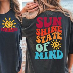 sunshine state of mind png svg, retro summer sublimation, popular trendy summer, sunshine png, preppy summer design png,