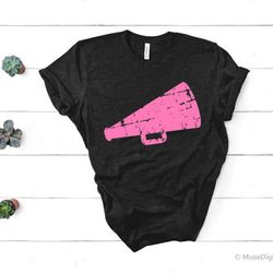 cheerleader svg, grunge megaphone svg, cheer megaphone svg, football mom shirt svg, distressed svg files for cricut