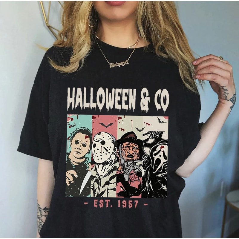 Horror Movie Halloween Scream Jason Spooky Shirt, Halloween Michael Myers Tshirt, Horror Characters Shirt, Halloween Party Shirt - 1.jpg