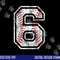 Baseball Jersey Number 6 Vintage Distressed 6th Birthday png, sublimation copy.jpg