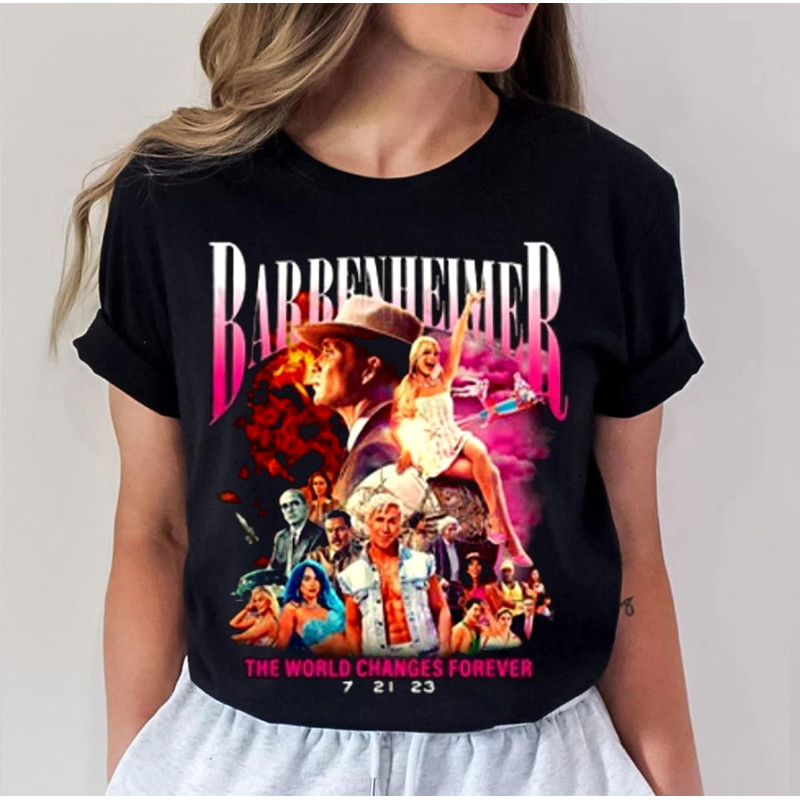 Vintage Barbenheimer Shirt, Barbenheimer Shirt, Barbenheimer 2023 Shirt, Oppenheimer Shirt, Barbenheimer T-Shirt, Funny Movie Tshirt - 1.jpg