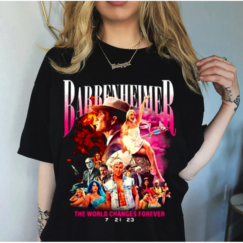 Vintage Barbenheimer Shirt, Barbenheimer Shirt, Barbenheimer 2023 Shirt, Oppenheimer Shirt, Barbenheimer T-Shirt, Funny Movie Tshirt - 2.jpg