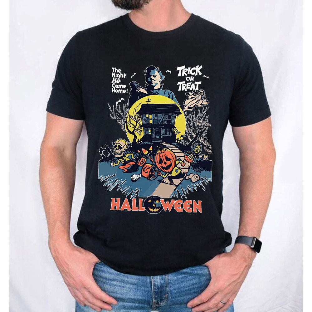Vintage Halloween Micheal Myers Shirt, Michael Myers Halloween T-shirt, The Night He Came Home, Horror Movies Shirt, Halloween Sweatshirt - 2.jpg
