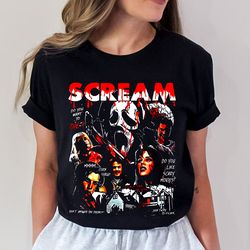 vintage scream halloween tshirt, scream movie t-shirt, scream shirt