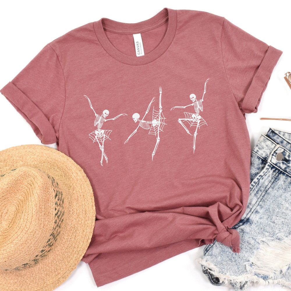 ballet skeleton shirt, dancing skeletons shirt, halloween ballet shirt, halloween dance shirt, halloween skeleton shirt, spider web, fall - 10.jpg