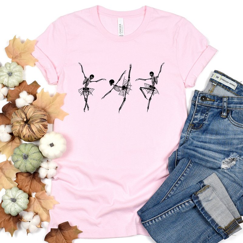 ballet skeleton shirt, dancing skeletons shirt, halloween ballet shirt, halloween dance shirt, halloween skeleton shirt, spider web, fall - 6.jpg