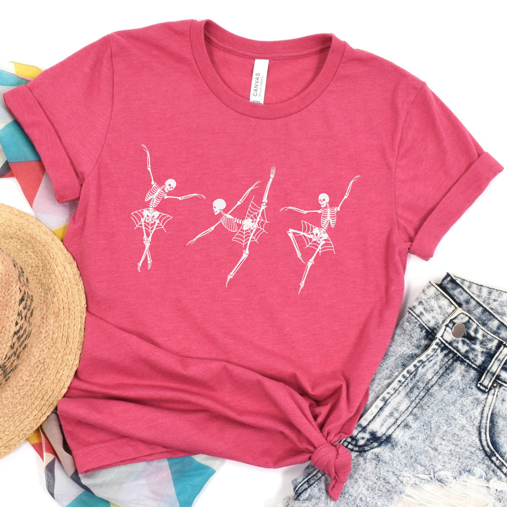 ballet skeleton shirt, dancing skeletons shirt, halloween ballet shirt, halloween dance shirt, halloween skeleton shirt, spider web, fall - 9.jpg