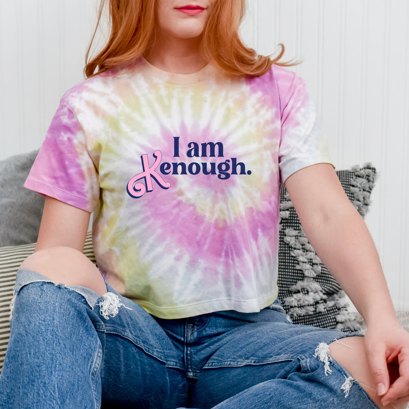 I am kenough crop top, I am kenough sweatshirt, i am kenough hoodie, i am kenough, i am enough, barbi movie, tie dye i am kenough - 2.jpg