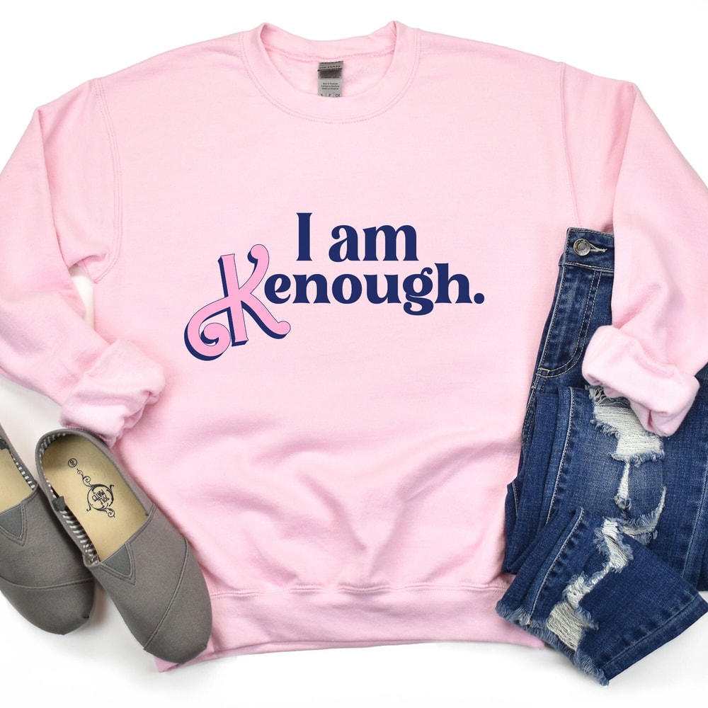 I am kenough sweatshirt, i am kenough hoodie, i am kenough, i am enough, barbi movie, ken shirt, barbi shirt, neon i am kenough - 2.jpg