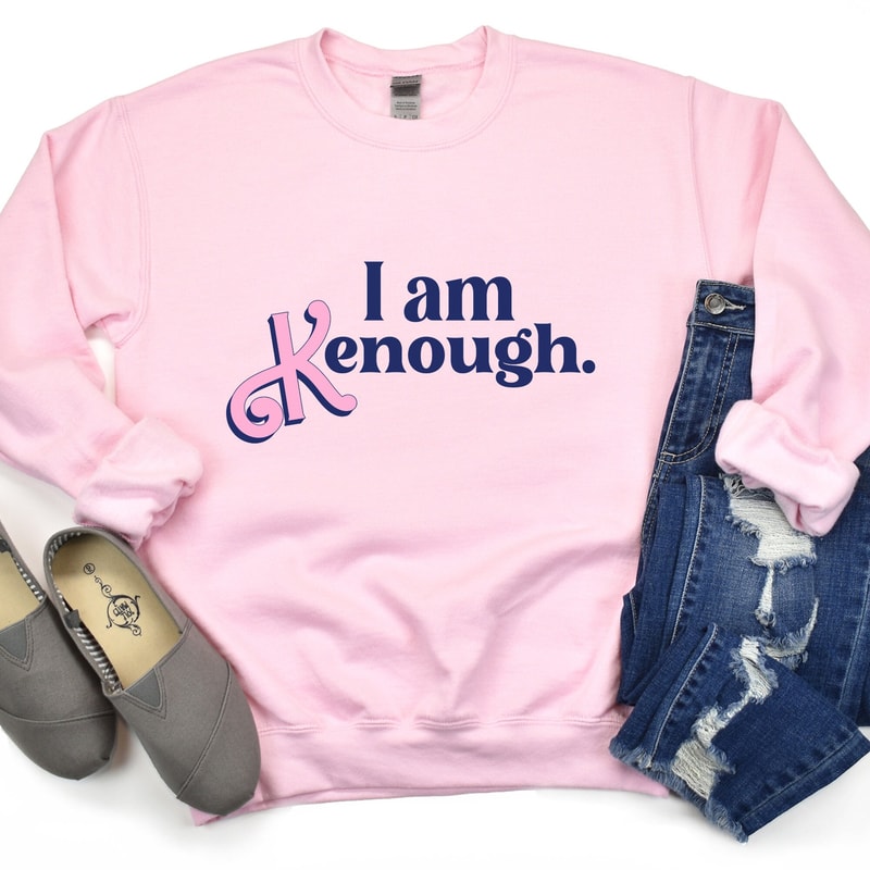 I am kenough sweatshirt, i am kenough hoodie, i am kenough, i am enough, barbi movie, ken shirt, barbi shirt, neon i am kenough - 2.jpg