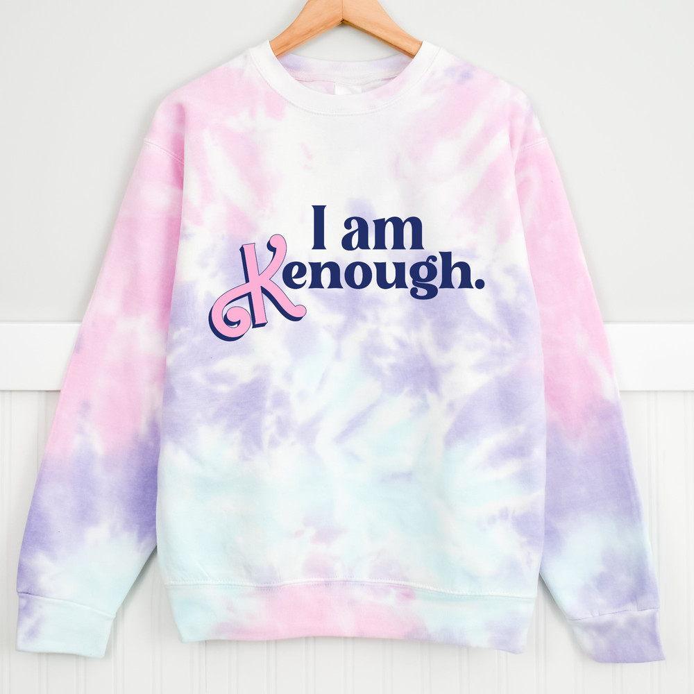 I am kenough sweatshirt, i am kenough hoodie, i am kenough, i am enough, barbi movie, ken shirt, barbi shirt, tie dye i am kenough - 3.jpg