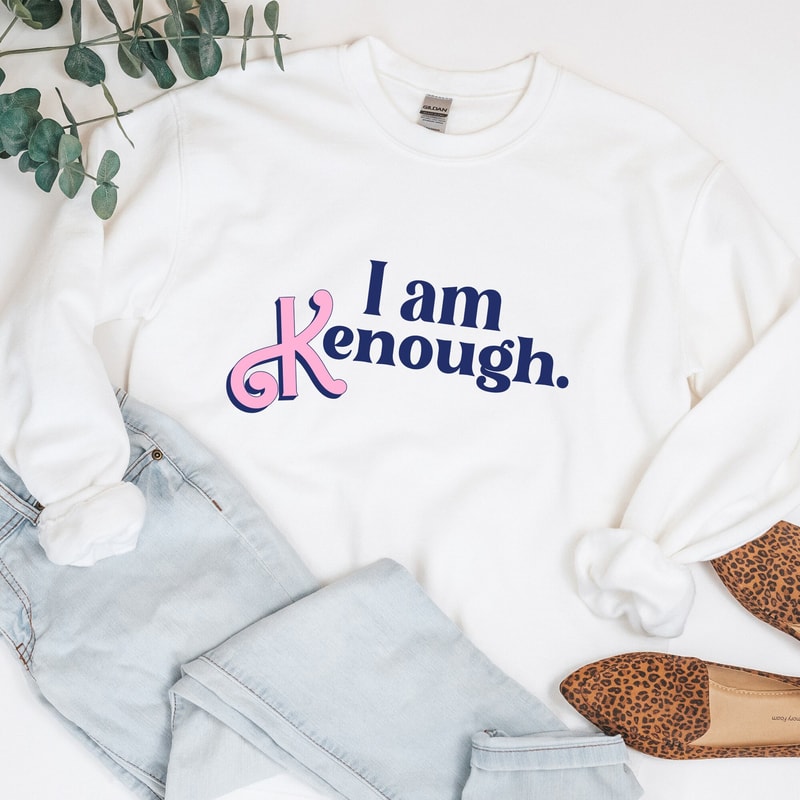 I am kenough sweatshirt, i am kenough hoodie, i am kenough, i am enough, barbi movie, ken shirt, barbi shirt, neon i am kenough - 4.jpg
