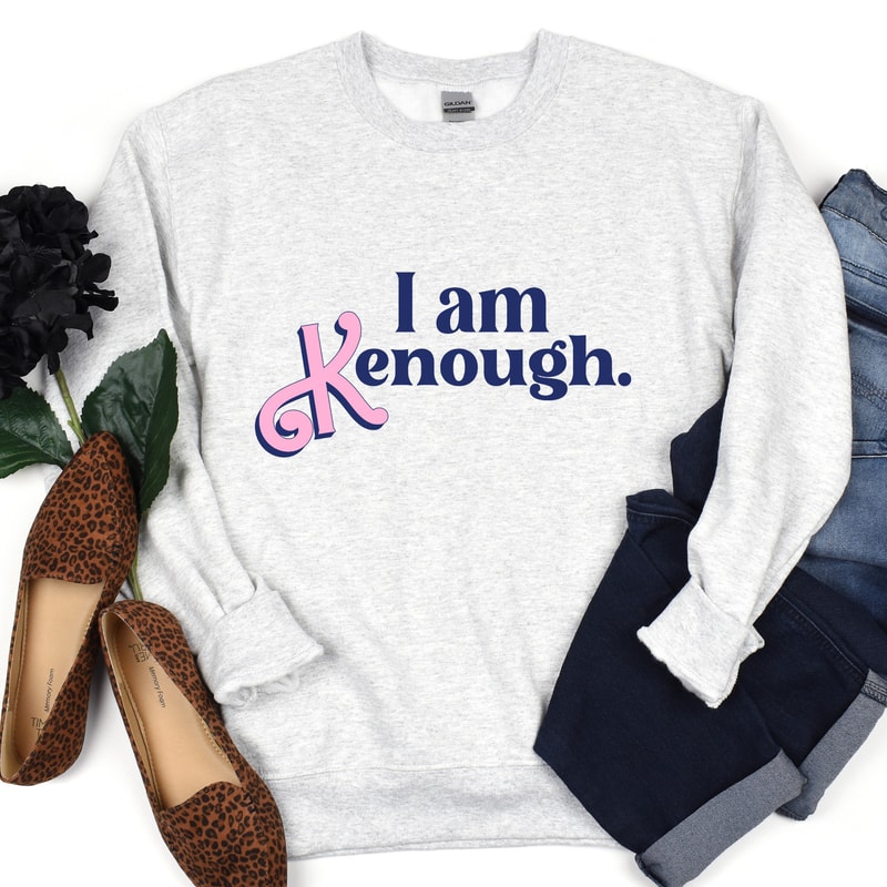 I am kenough sweatshirt, i am kenough hoodie, i am kenough, i am enough, barbi movie, ken shirt, barbi shirt, neon i am kenough - 7.jpg