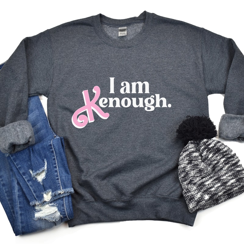 I am kenough sweatshirt, i am kenough hoodie, i am kenough, i am enough, barbi movie, ken shirt, barbi shirt, neon i am kenough - 9.jpg