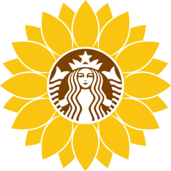 Sunflower Starbucks Coffee, Starbucks Cup Wrap Svg, Starbucks Logo Svg, Instant Download, PNG, SVG, DXF, EPS, PDF file