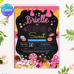 sweet celebration invitation, sweet celebration birthday party invitation, sweet celebration birthday invitation