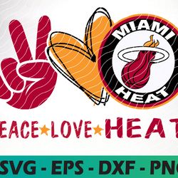 peace love miami heat svg, basketball team svg, cleveland cavaliers svg, n b a teams svg, instant download
