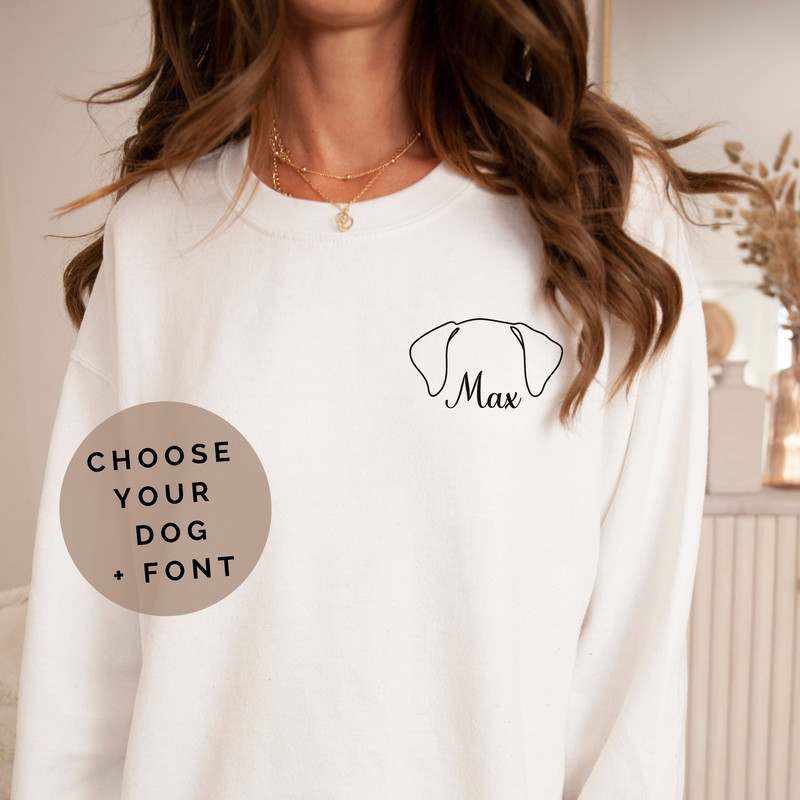 Custom Dog Ears Sweatshirt, Personalized Dog Ear Sweatshirt with Name, Dog Mom Sweatshirt, Dog Dad Gift for Pet Lovers, Dog Owner Gift Shirt - 1.jpg