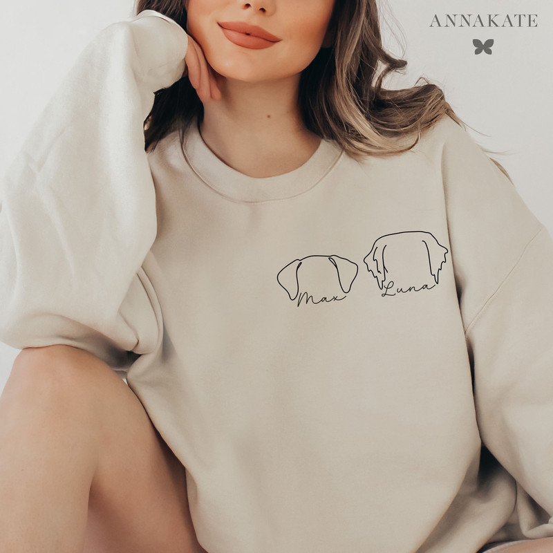 Custom Dog Ears Sweatshirt, Personalized Dog Ear Sweatshirt with Name, Dog Mom Sweatshirt, Dog Dad Gift for Pet Lovers, Dog Owner Gift Shirt - 2.jpg
