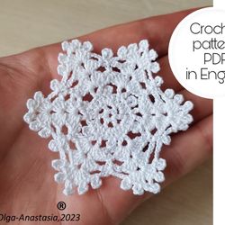 Snowflake  19 Christmas crochet pattern , crochet Snowflake pattern , crochet pattern , Irish Crochet , Motif crochet ,