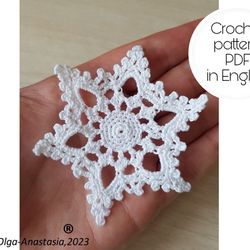 Snowflake  25 Christmas crochet pattern , crochet Snowflake pattern , crochet pattern , Irish Crochet , Motif crochet ,