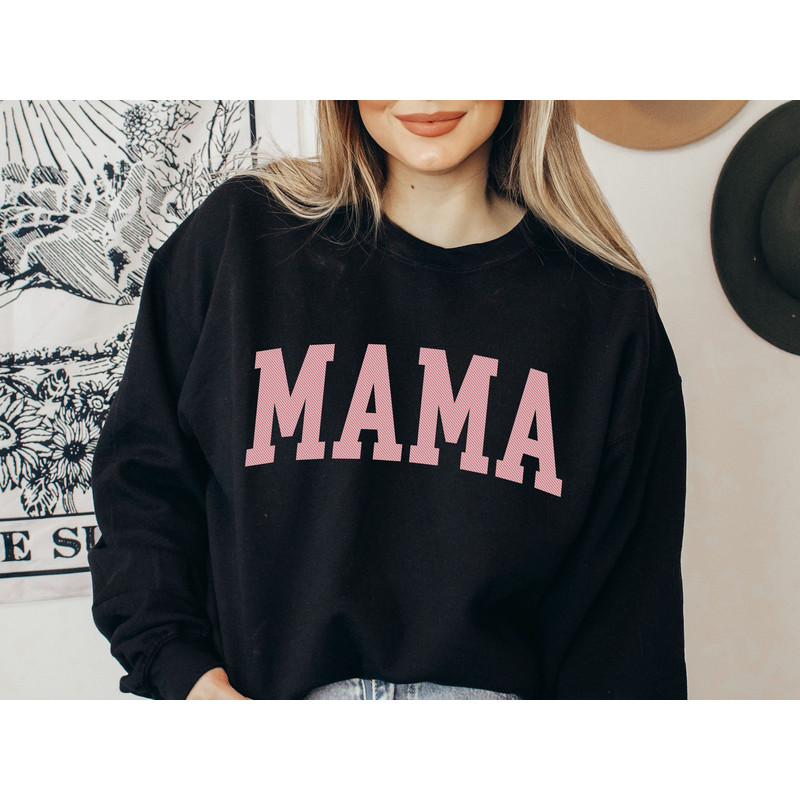 MAMA Shirt College Apparel, Mama Shirt, Gift for Mother, Mama Sweatshirt, Gigi Gift, Mimi Gift, T-shirt for Mother, Expecting New Mom Gift - 2.jpg