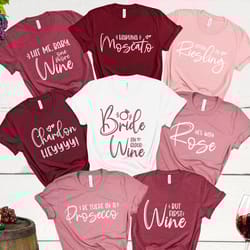 wine tasting bachelorette party shirt, personalized half sleeve bachelorette wine party cotton t-shirt, matching winery