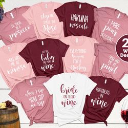 winery bachelorette shirts, wine bachelorette party shirts, wine tasting shirt, bride on cloud wine shirt, bridal shower
