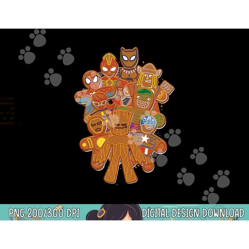 Marvel Avengers Gingerbread Cookies Christmas png, sublimation copy.jpg