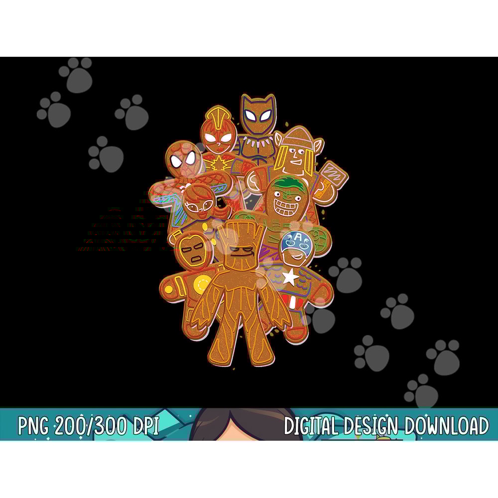 Marvel Avengers Gingerbread Cookies Christmas png, sublimation copy.jpg