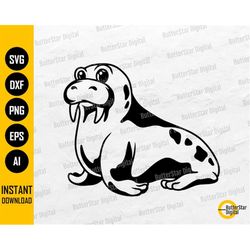 cute walrus svg | baby animal svg | swim swimming water sea arctic ocean | cut file cuttable clip art vector digital dow